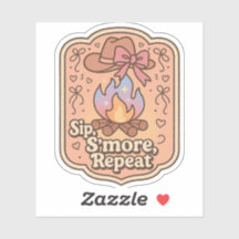 Sip, S'more, Repeat - Retro-Camping-Abzeichen
