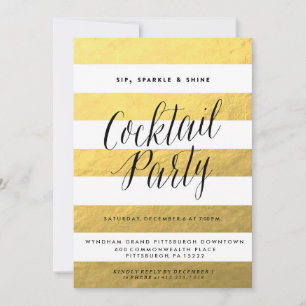 Sip, Sparkle, Shine, Holiday Party Invitation
