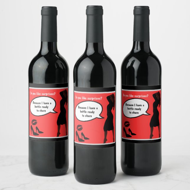 Sip & Surprise Weinetikett (Flaschen)