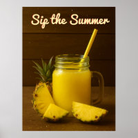 Sip the Summer - Ananas Juice Art Print