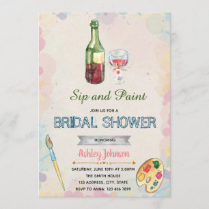 Sip- und Farben-Party Einladung