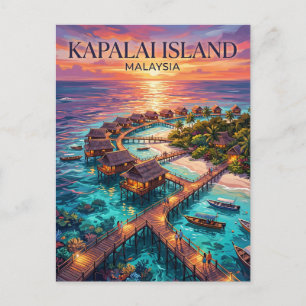 Sipadan Kapalai Dive Resort Malaysia Postkarte