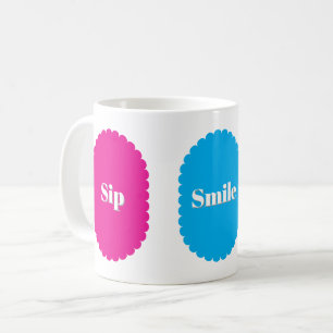 Sippen Lächeln Wiederholen Spaß Dopamin Kaffeetasse