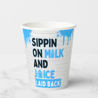 Sippin" auf Milch und Juice Blue Hip Hop Pappbecher