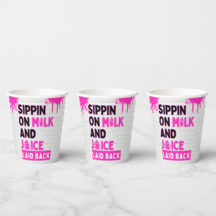 Sippin" auf Milch und Juice Pink Hip Hop Pappbecher