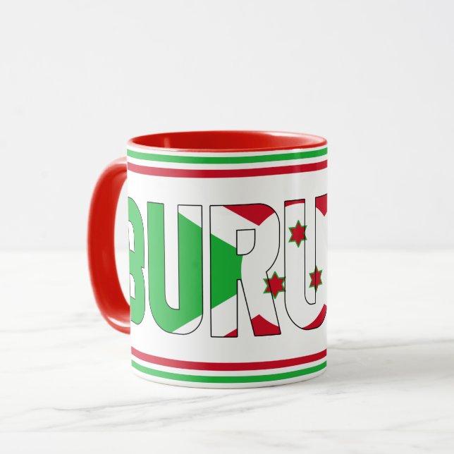 Sippin' mit Burundi Patriotischer Kaffee Tasse (Vorderseite Links)