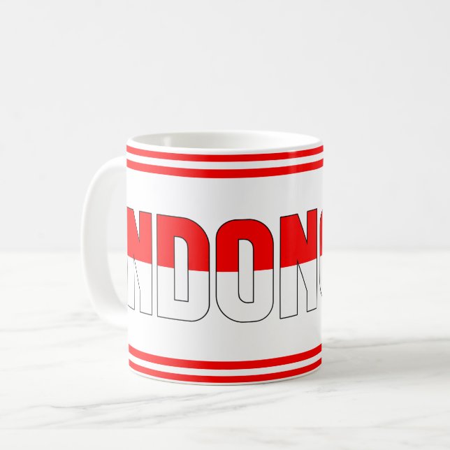 Sippin' mit Indonesien Patriotic Kaffeetasse (Vorderseite Links)
