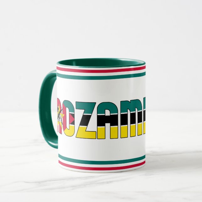 "Sippin" mit Mosambik" Patriotischer Kaffee Tasse (Vorderseite Links)