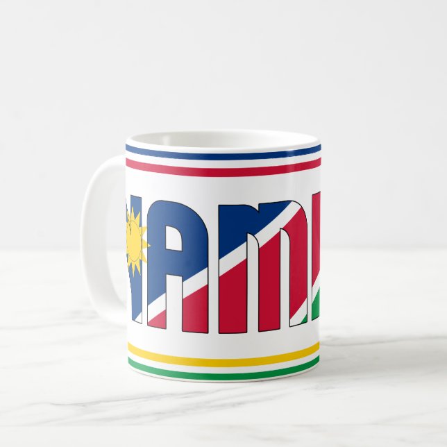 "Sippin' mit Namibia" Patriotische Tasse (Vorderseite Links)