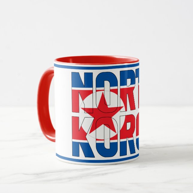 Sippin' mit Nordkorea Patriotischer Kaffee Tasse (Vorderseite Links)