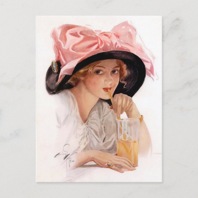 Sipping Lemonade Postkarte (Vorderseite)