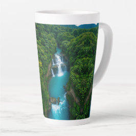 "Sips by Falls - Tropischer Wasserfall Milchtasse
