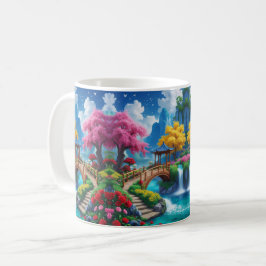 "Sips of Serenity - Turquoise Fantasy River Kaffeetasse