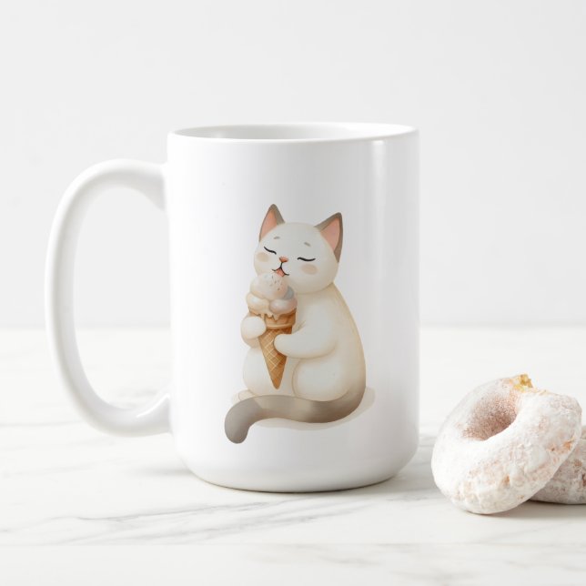 Sips & Scoops Mit Eiscreme Kaffeetasse (Mit Donut)