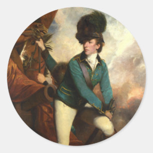 Sir Banastre Tarleton von Joshua Reynolds Runder Aufkleber