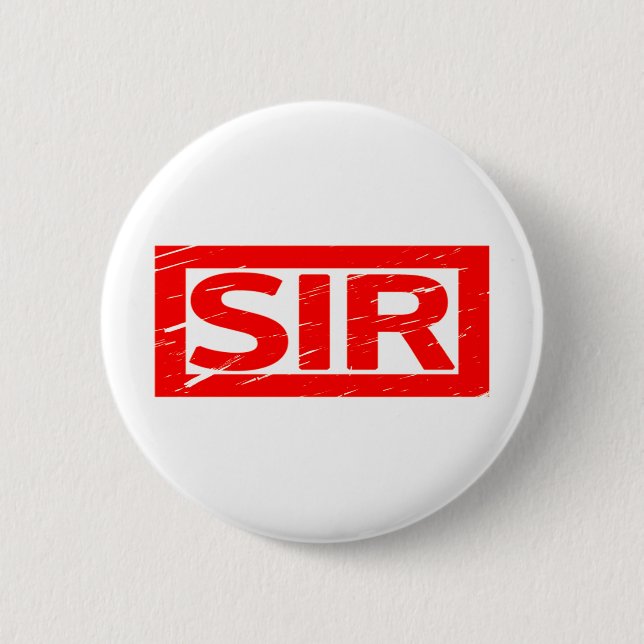Sir Briefmarke Button (Vorderseite)