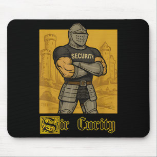 Sir Curity Funny Security Pub Knight Medieval Meme Mousepad