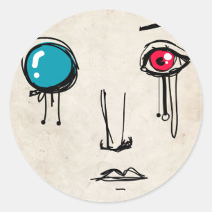 Sir Cyborg Runder Aufkleber