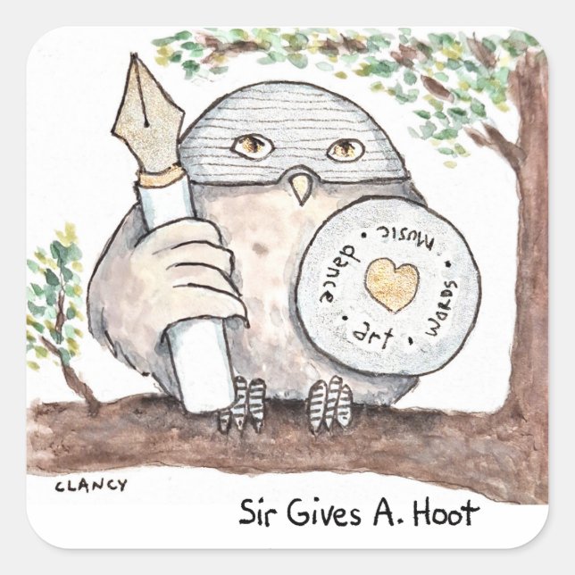 Sir Donne Un Autocollant De Hoot (Devant)
