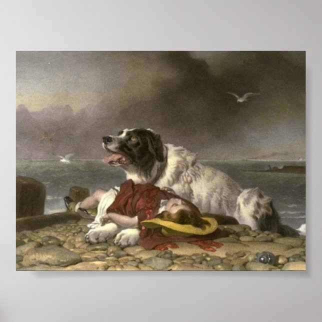 Sir Edwin Henry Landseer | GERETTET Poster (Vorne)