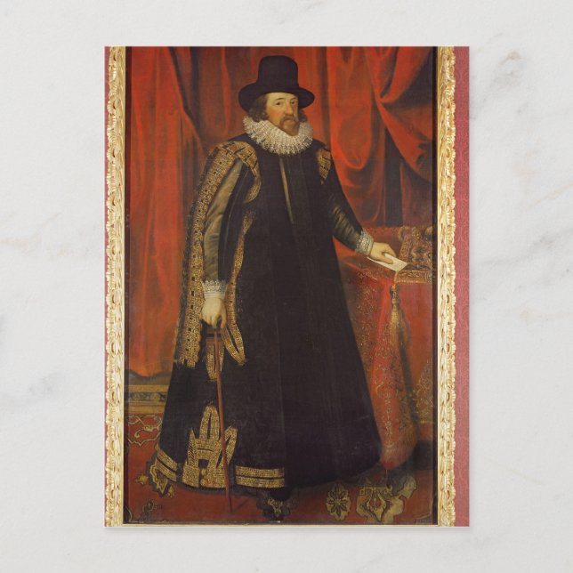 Sir Francis Bacon Viscount von St. Albans Postkarte (Vorderseite)