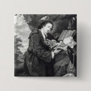 Sir Francis Dashwood, das Venus anbetet Button