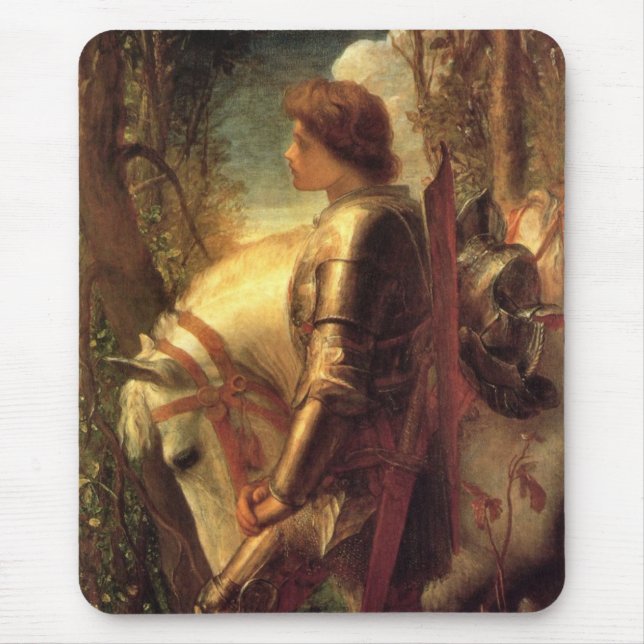 Sir Galahad (Arthurischer Ritter des Runden Tische Mousepad (Vorne)