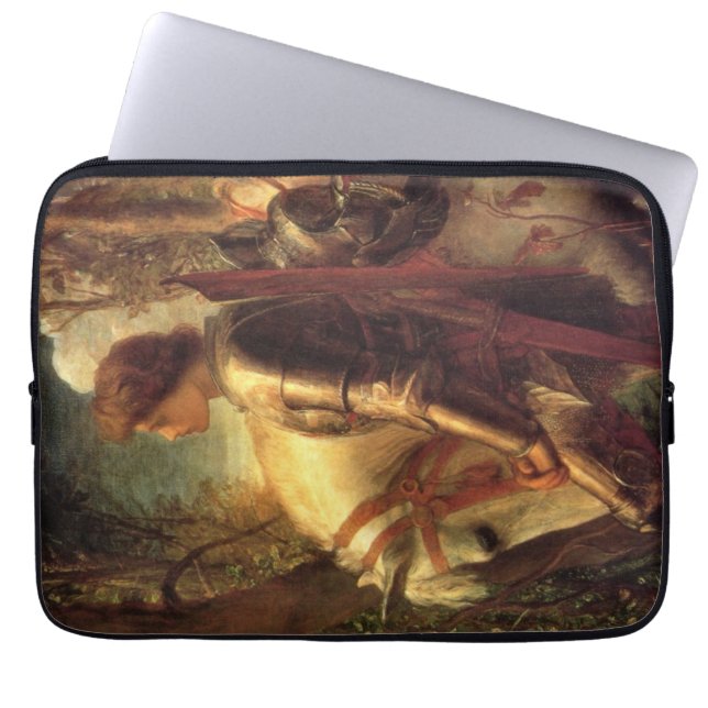 Sir Galahad (von George Frederick Watts) Laptopschutzhülle (Vorderseite)