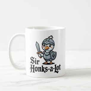 Sir Honks-A-Lot Lustiger Gänse-Ritter Kaffeetasse