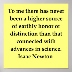 sir isaac Newton Zitat Poster
