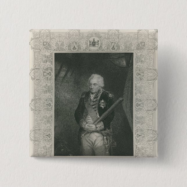 Sir John Jervis im Jahre 1795 Button (Vorderseite)
