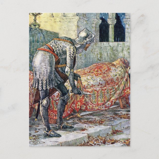Sir Lancelot in der Kapelle Postkarte (Vorderseite)