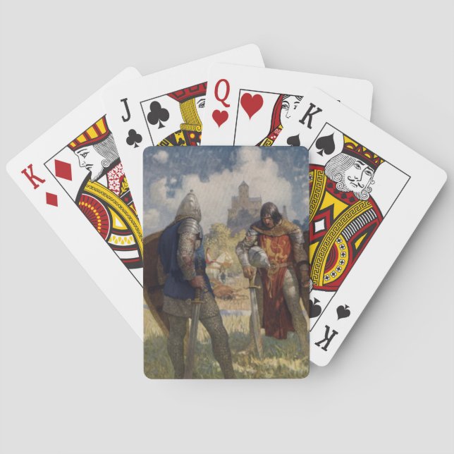 Sir Launcelot du Lake, Ritter des Runden Tisches Spielkarten (Rückseite)
