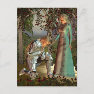 Sir Launcelot und Königin Guinevere Postkarte