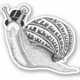 Sir Peter der Schnecke Aufkleber