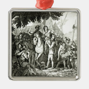 Sir Philip Sidney Kindness zu einem Soldaten, 1815 Silbernes Ornament