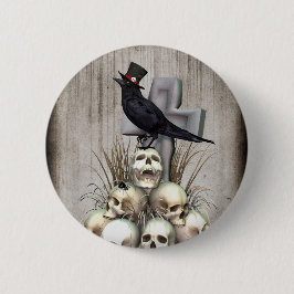 Sir Raven Skully Button