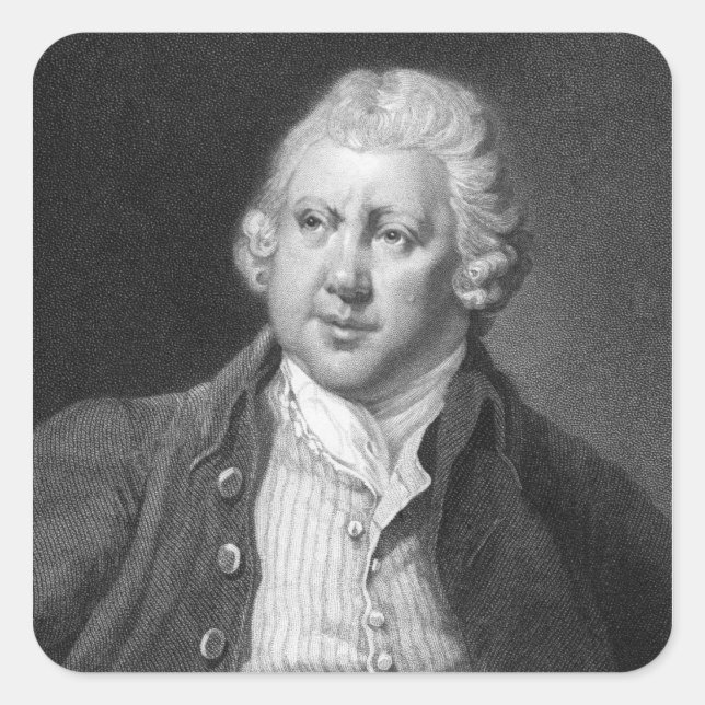 Sir Richard Arkwright Quadratischer Aufkleber (Vorderseite)