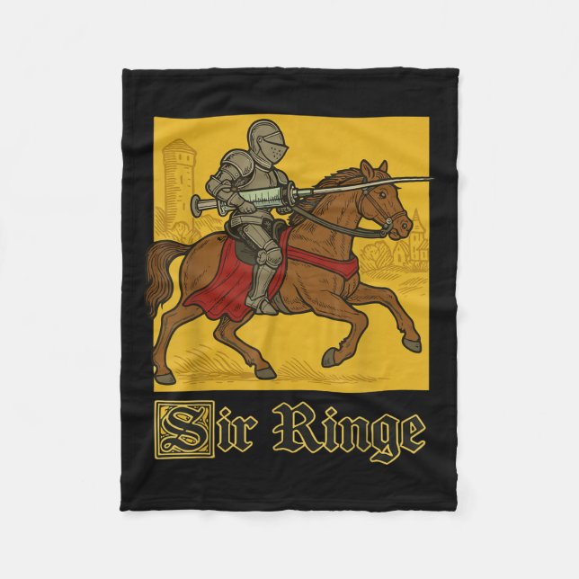 Sir Ringe Knight Vintage Pun  Fleecedecke (Vorderseite)