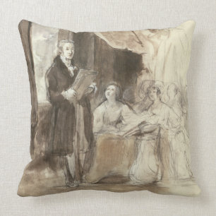 Sir Robert Peel, der zur Königin Victoria liest Kissen