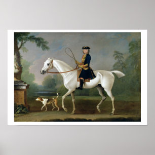 Sir Roger Burgoyne reitet 'Badger', 1740 (Öl auf L Poster
