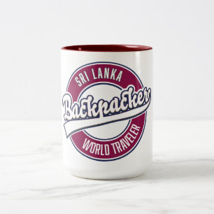 Sir Rucksack Welt Reisender Retro-Logo Zweifarbige Tasse
