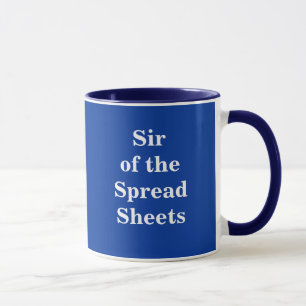 Sir Spreadsheets Excel-Benutzer Name Name Name Tasse