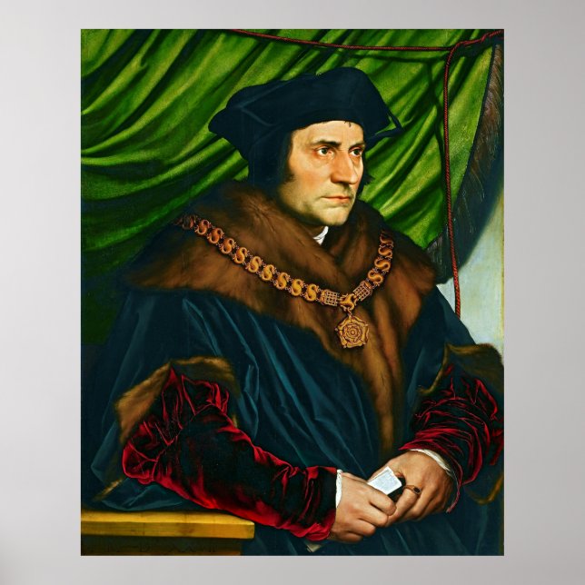 Sir Thomas More by Hans Holbein (1527) Poster (Vorne)