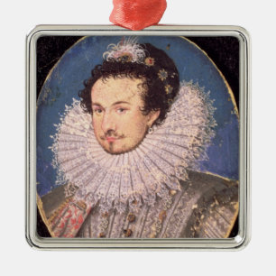 Sir Walter Raleigh Silbernes Ornament