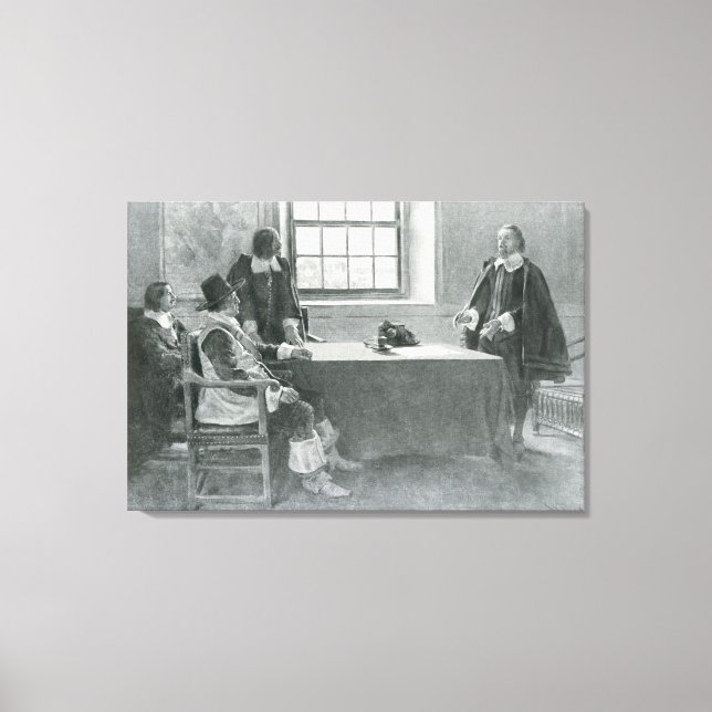 Sir William Berkeley Surrendering Leinwanddruck (Vorderseite)
