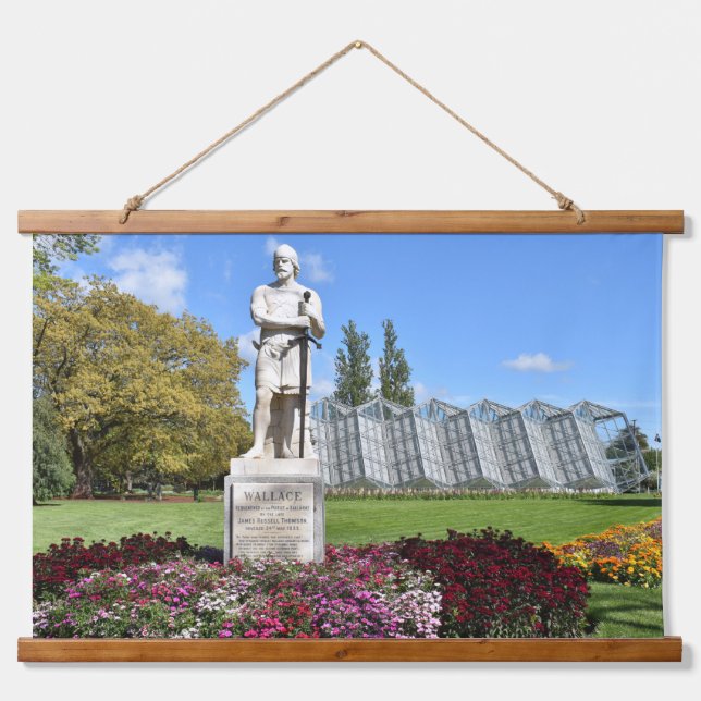 Sir William Wallace Statue Wandteppich Mit Holzrahmen (Vorne)