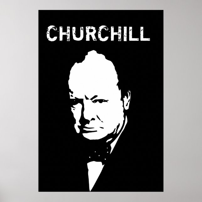 Sir Winston Black und White Poster (Vorne)