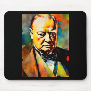 Sir Winston Churchill 3 Sticker Mousepad