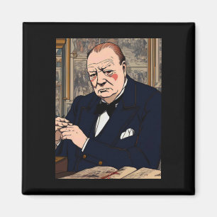 Sir Winston Churchill 4 Sticker Magnet